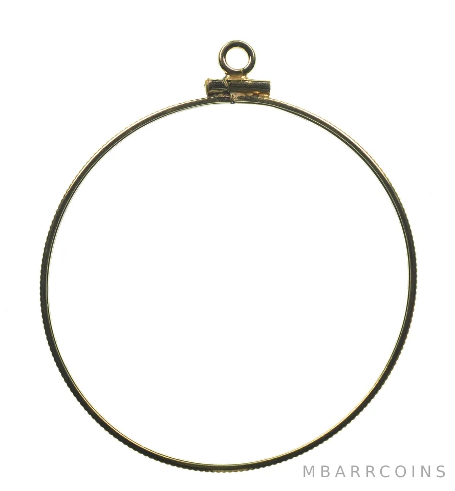 12K 41mm Gold Filled 4 Ducat Austria Coin Bezel Pendant Frame Edge *1460