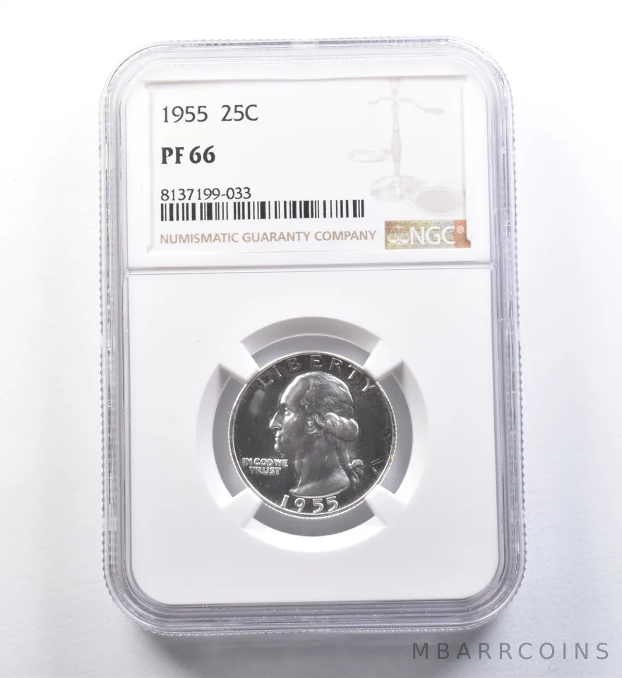 1955 Washington Quarter PF66 NGC Great Contrast - Looks Cam a6008