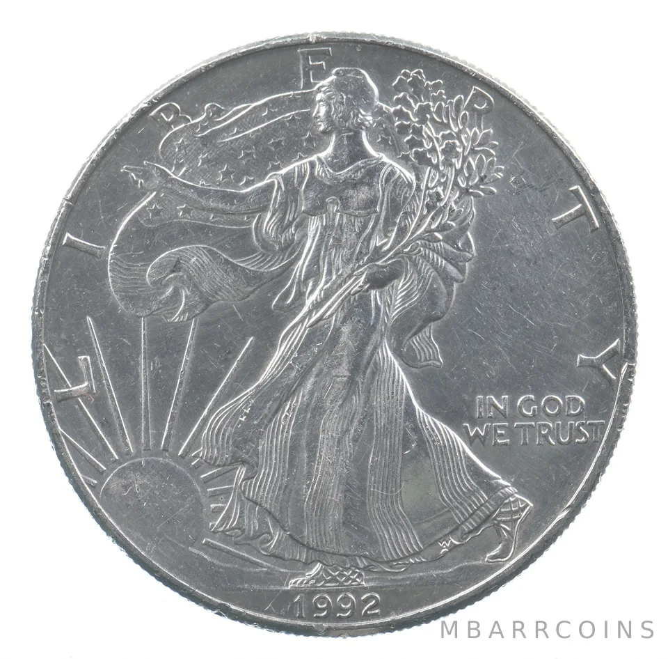 Better Date 1992 American Silver Eagle 1 Troy Oz .999 Fine Silver *760