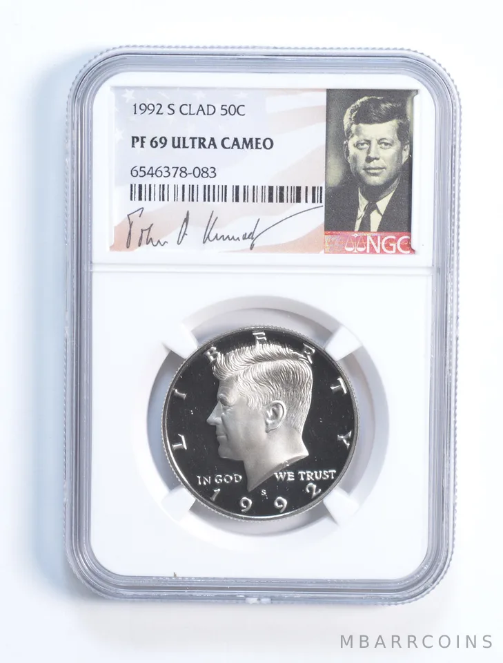 1992-S Kennedy Half Dollar CLAD PF69 NGC Special Lbl