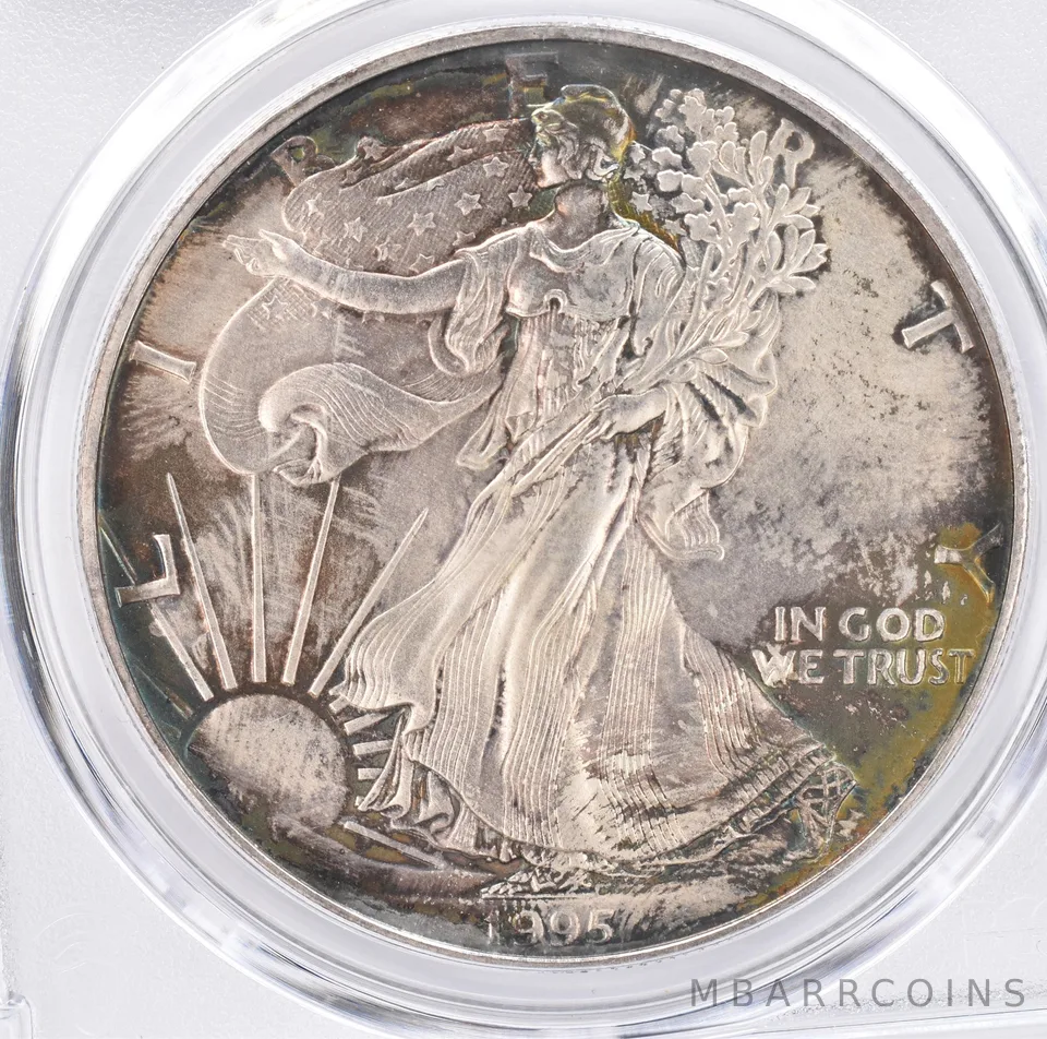 1995 American Silver Eagle MS68 PCGS Beautiful Tone *1292