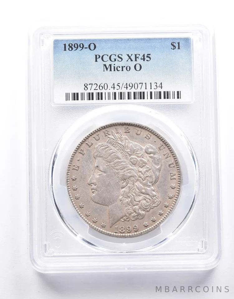 1899-O Morgan Silver Dollar Micro O XF45 PCGS a0721