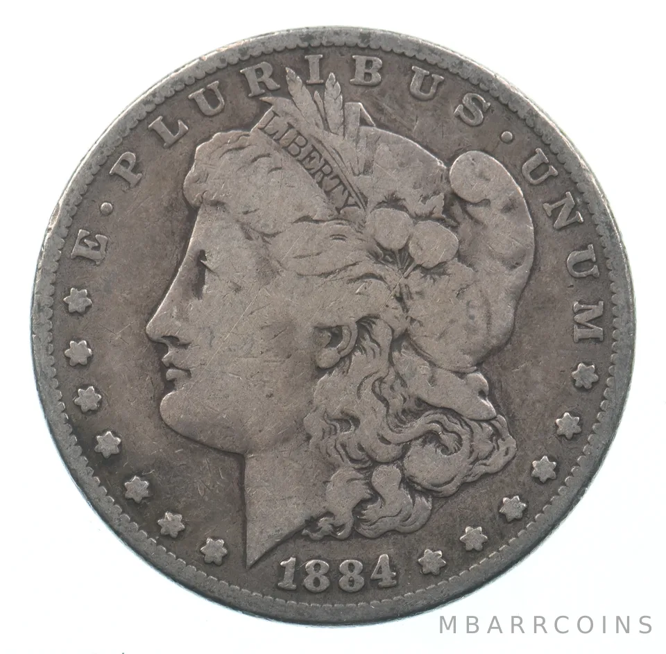 Early - 1884 Morgan Silver Dollar - 90% US Coin *533