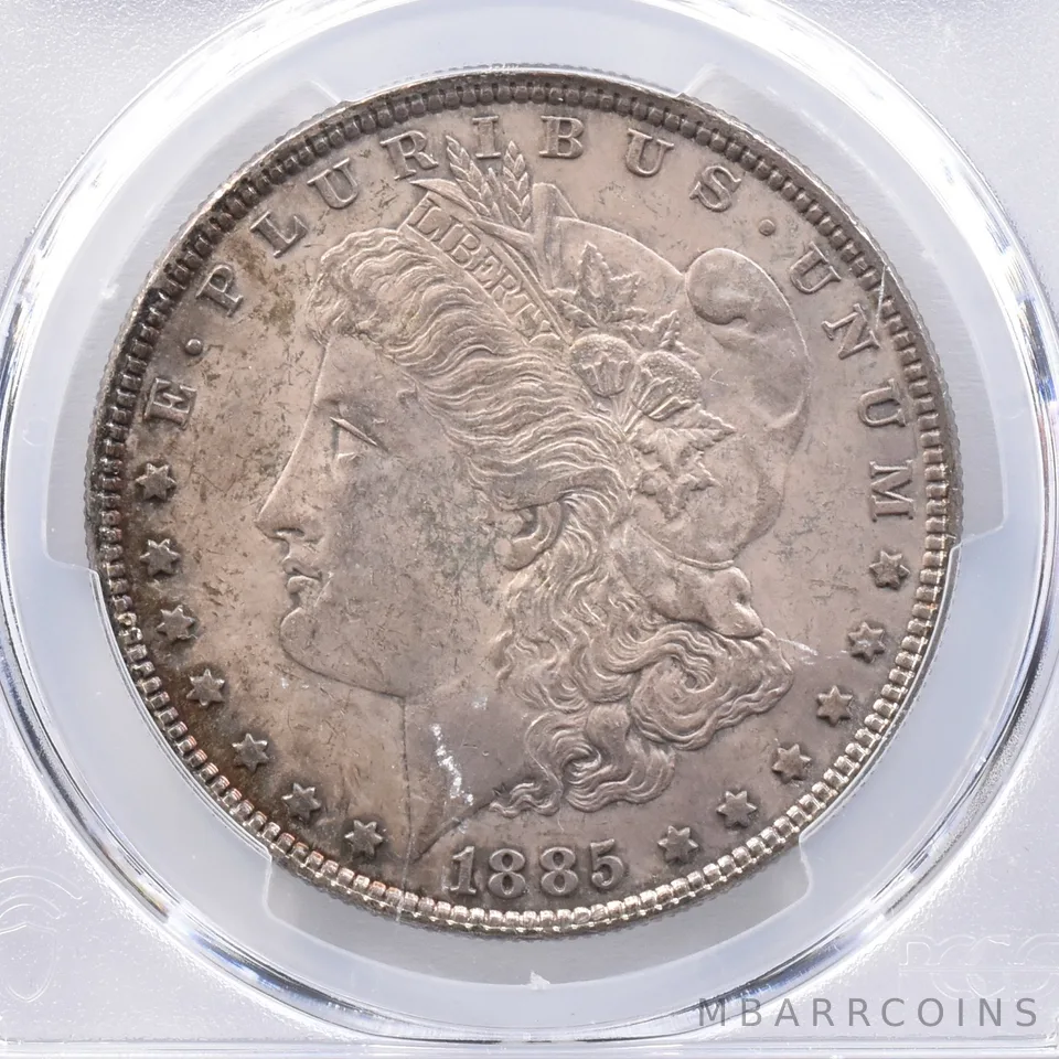 1885 Morgan Silver Dollar MS61 PCGS Beautiful Tone *2374