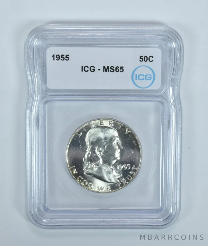 1955 Franklin Half Dollar MS65 ICG