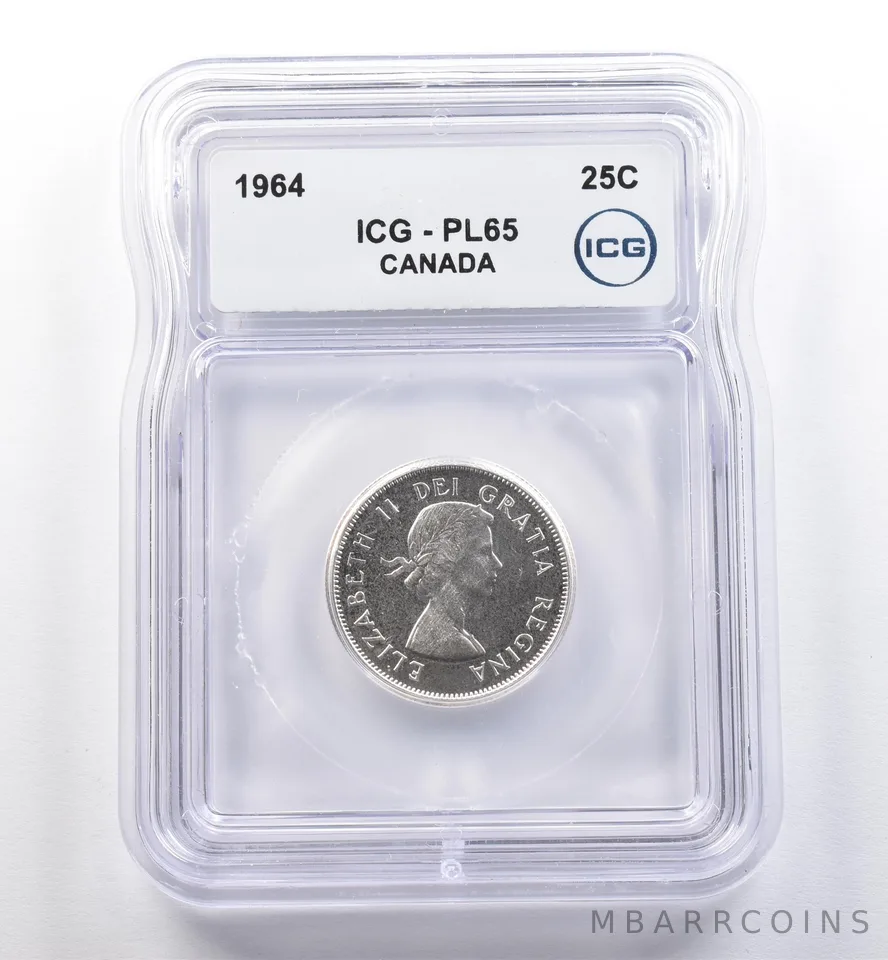 1964 Canada 25 Cents PL65 ICG a0234