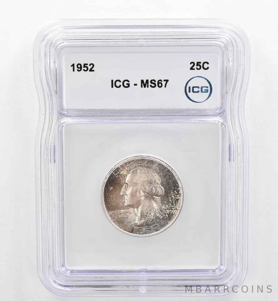 1952 Washington Quarter MS67 ICG Beautiful Tone *9477