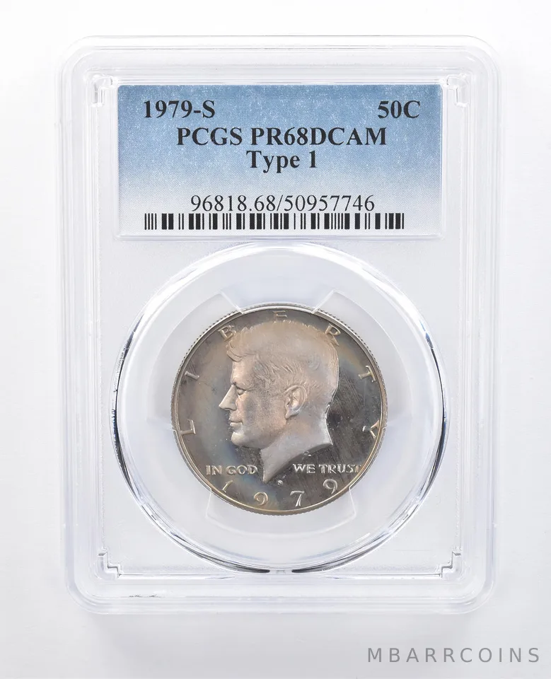 1979-S Kennedy Half Dollar Type 1 PR68 DCAM PCGS Beautiful Tone *8138
