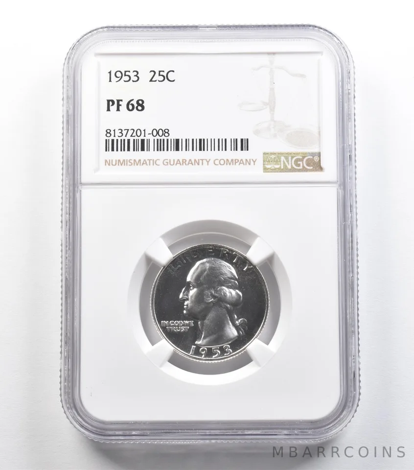 1953 Washington Quarter PF68 NGC *9156