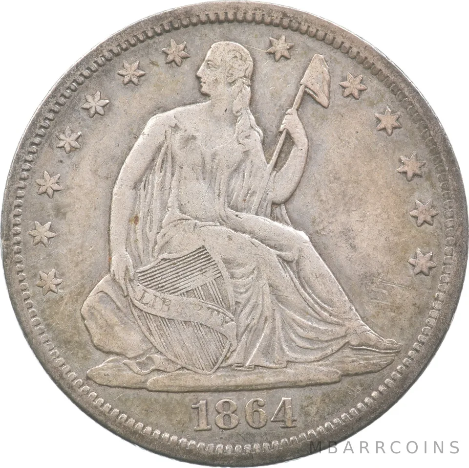 1864-S Seated Liberty Half Dollar *5538