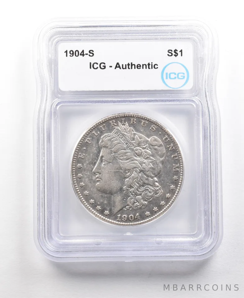 1904-S Morgan Silver Dollar Authentic ICG *6308