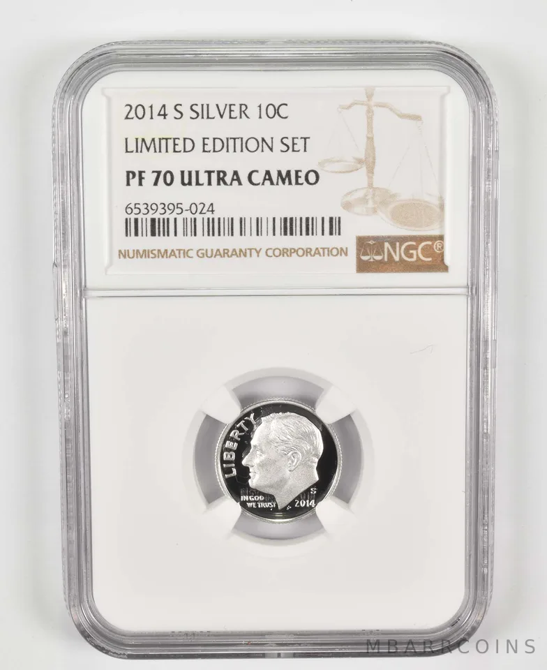 2014-S Roosevelt Dime Silver US Mint Limited Edition Set PF70 NGC