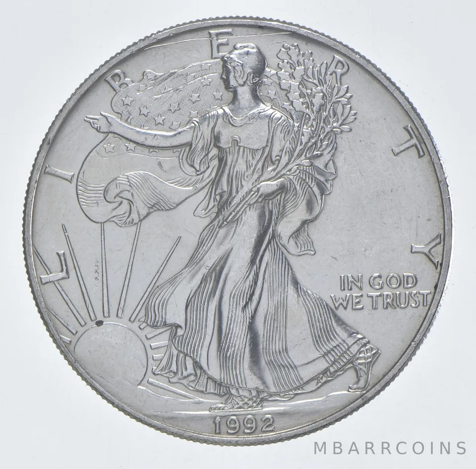Better Date 1992 American Silver Eagle 1 Troy Oz .999 Fine Silver *180