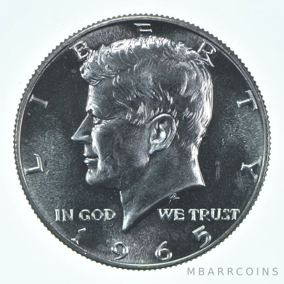 1965 Kennedy Half Dollar 40% Silver Unc