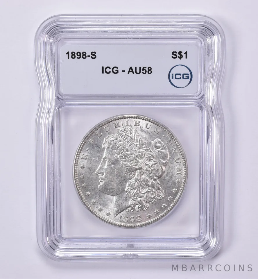 1898-S Morgan Silver Dollar AU58 ICG *0526