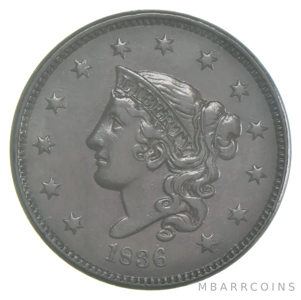 1836 Matron Head Large Cent a2066