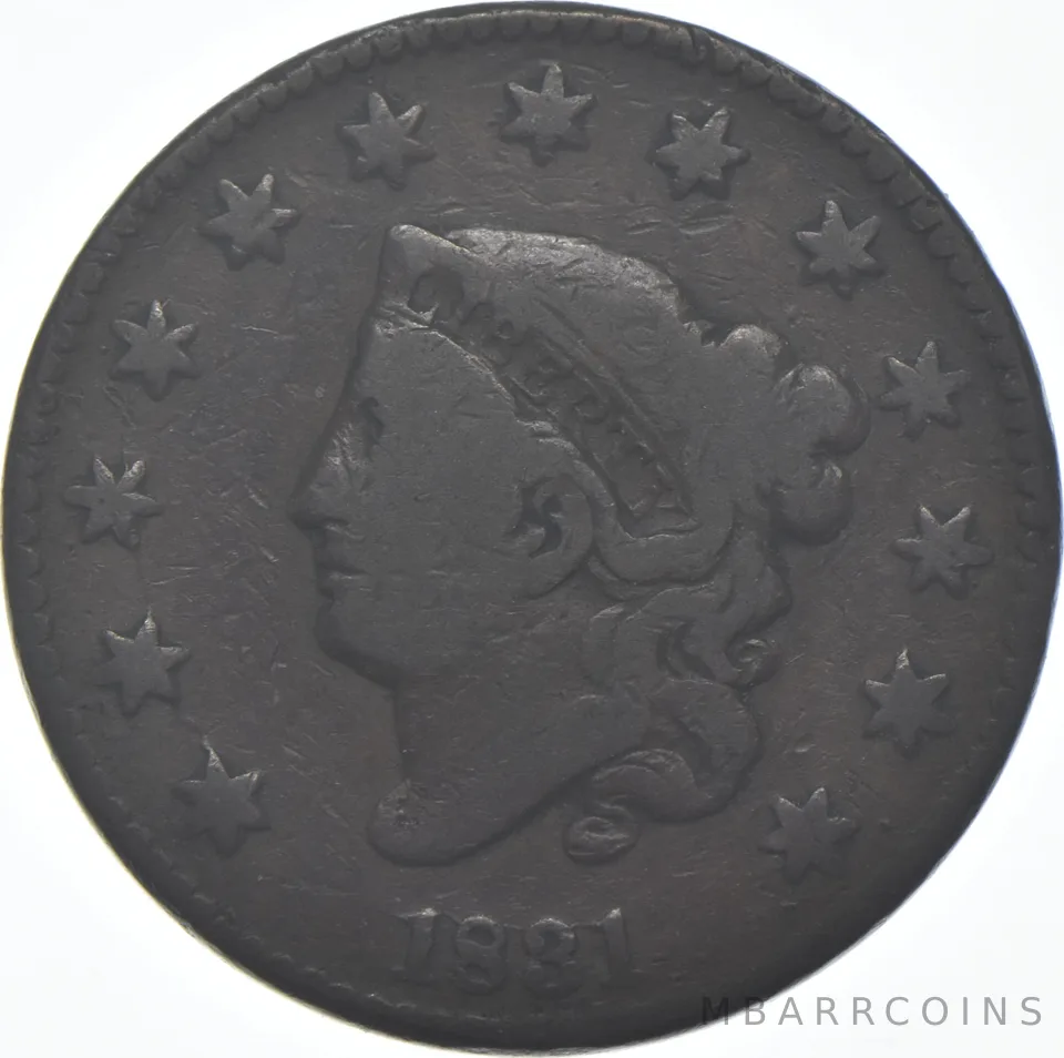 1831 Matron Head Large Cent - Large Letters a7887