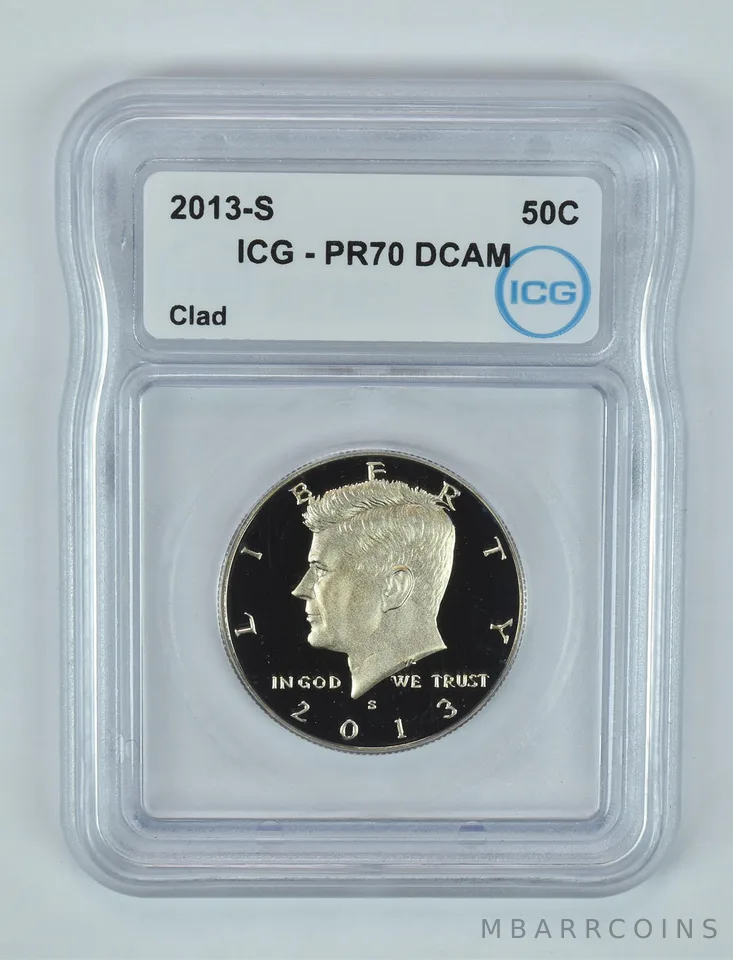 2013-S Kennedy Half Dollar CLAD PR70 DCAM ICG