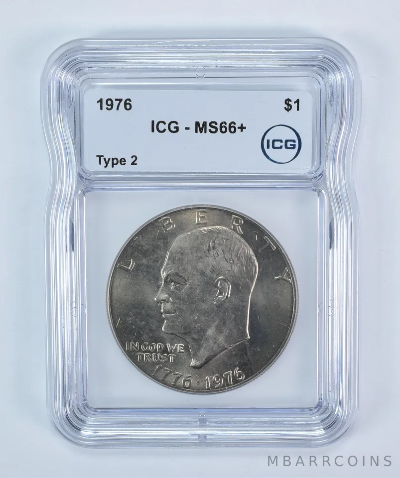 1976 Eisenhower $1 Type 2 MS66+ ICG