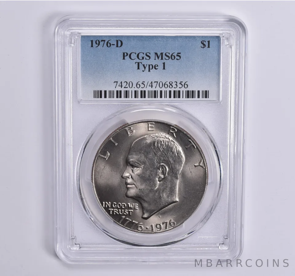 1976-D Eisenhower $1 Type 1 MS65 PCGS Blue Lbl