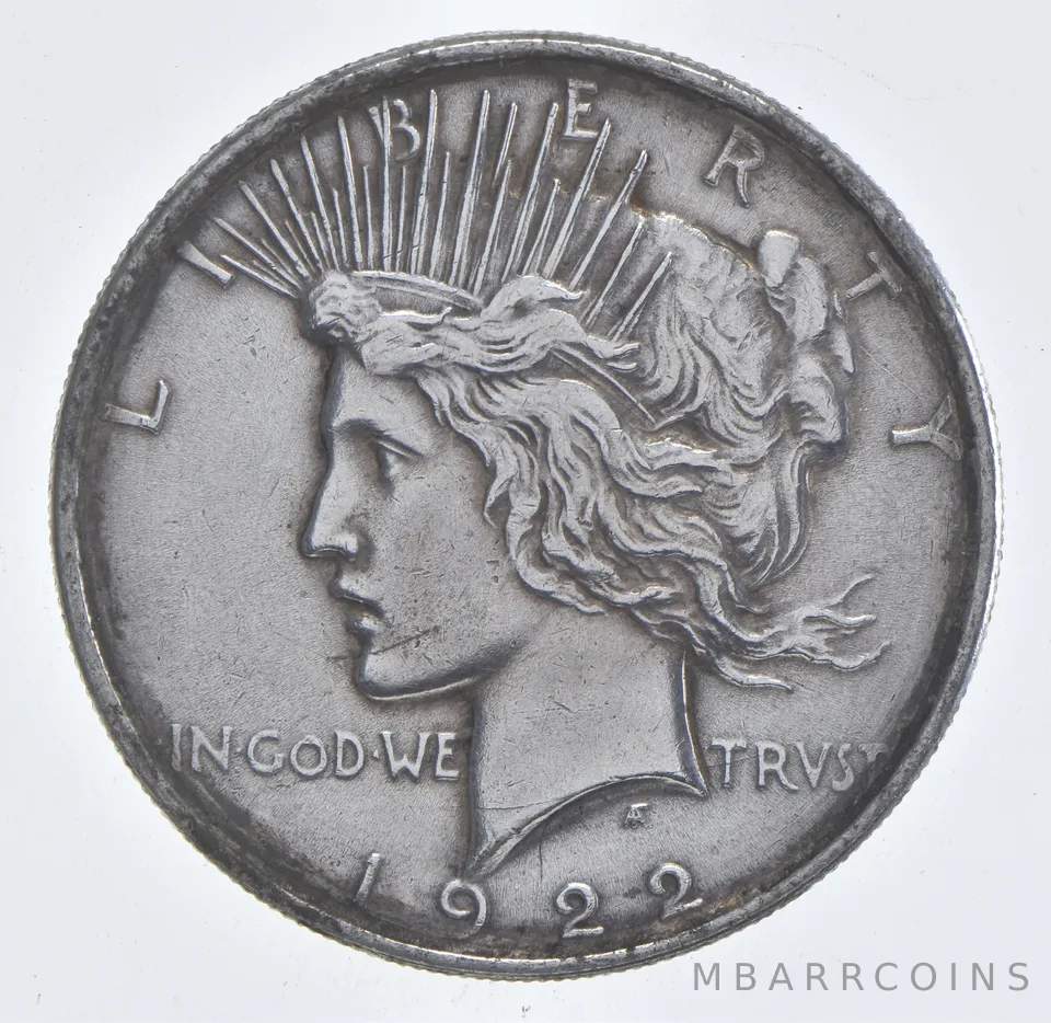 Better - 1922 Peace Silver Dollar - 90% US Coin *722