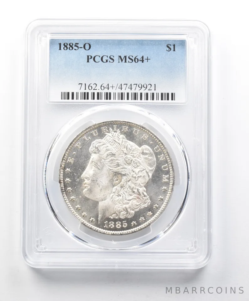 MS64+ 1885-O Morgan Silver Dollar PCGS Great Contrast! *1735