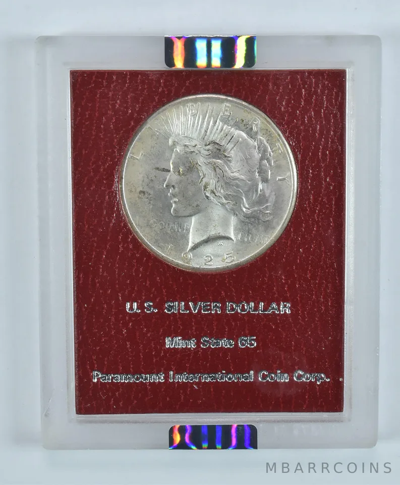 1925 Peace Silver Dollar MS65 NGC In PICC Holder a9245