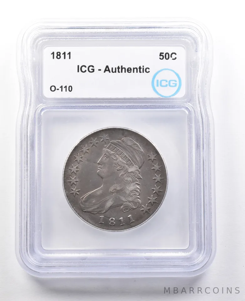 1811 Capped Bust Half Dollar O-110 Authentic ICG *3119