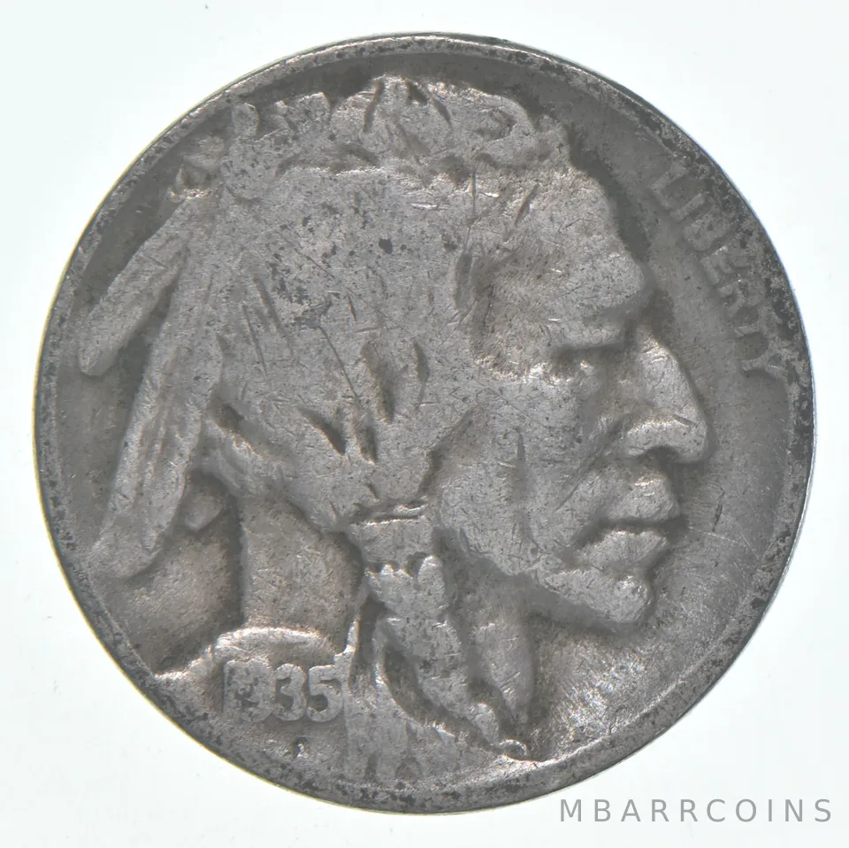 1935-D Indian Head Buffalo Nickel Average Circ
