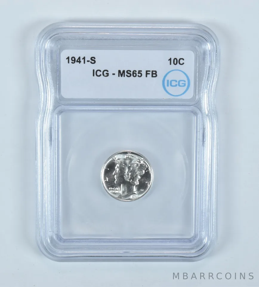 1941-S Mercury Dime MS65 FB ICG