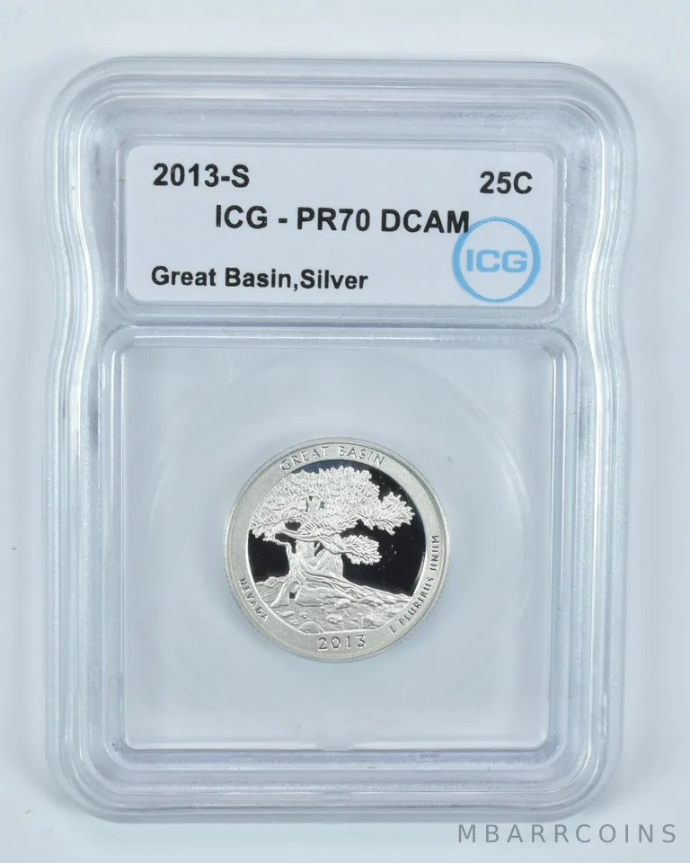 2013-S Washington Quarter Silver Great Basin ATB PR70 DCAM ICG