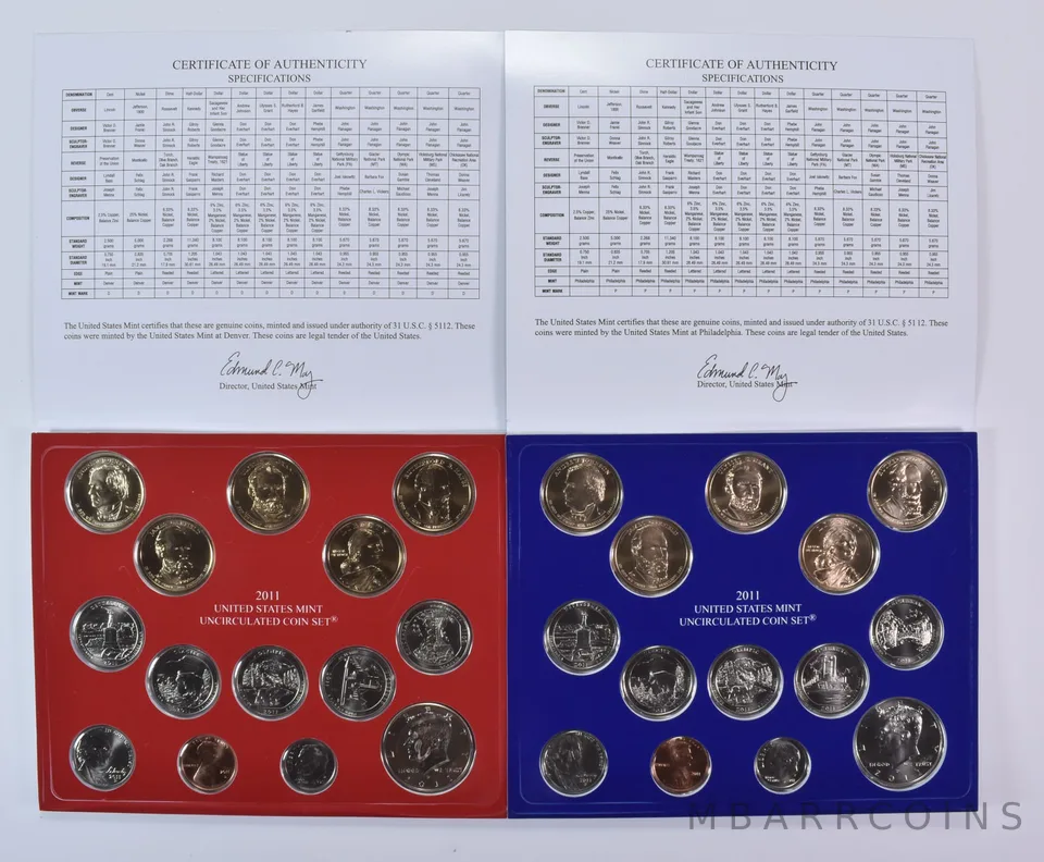 2011 Mint Set with Unc Coins in Original Packaging (28 coins)