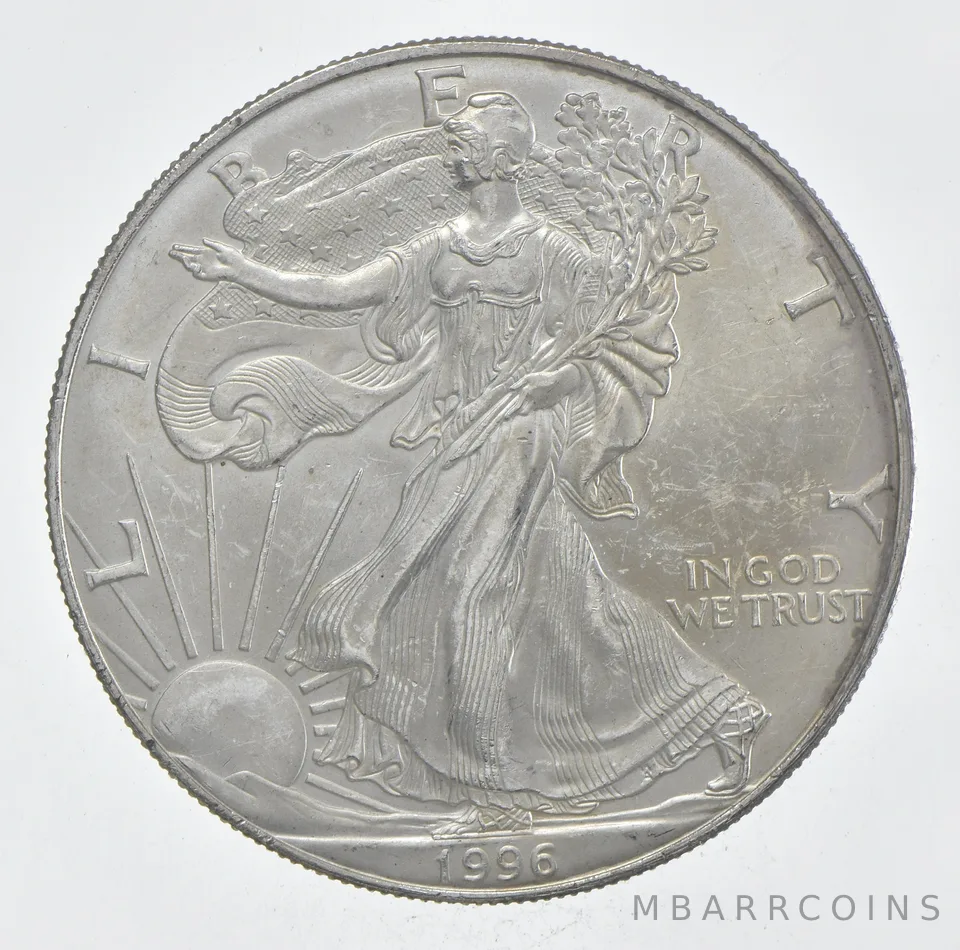 Rarest 1996 American Silver Eagle - Key Date - Rare LOW MINTAGE *387