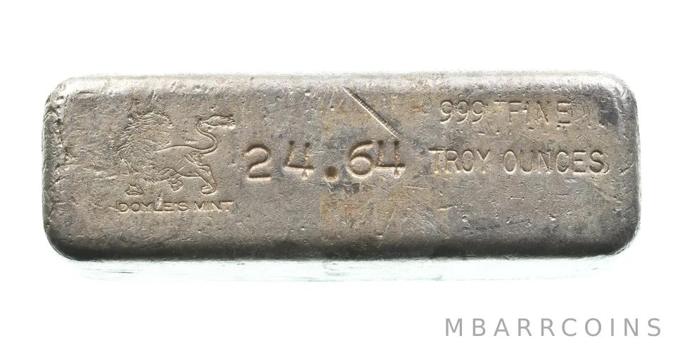 24.64 Troy Oz Silver Bar Doyle Mint *2594