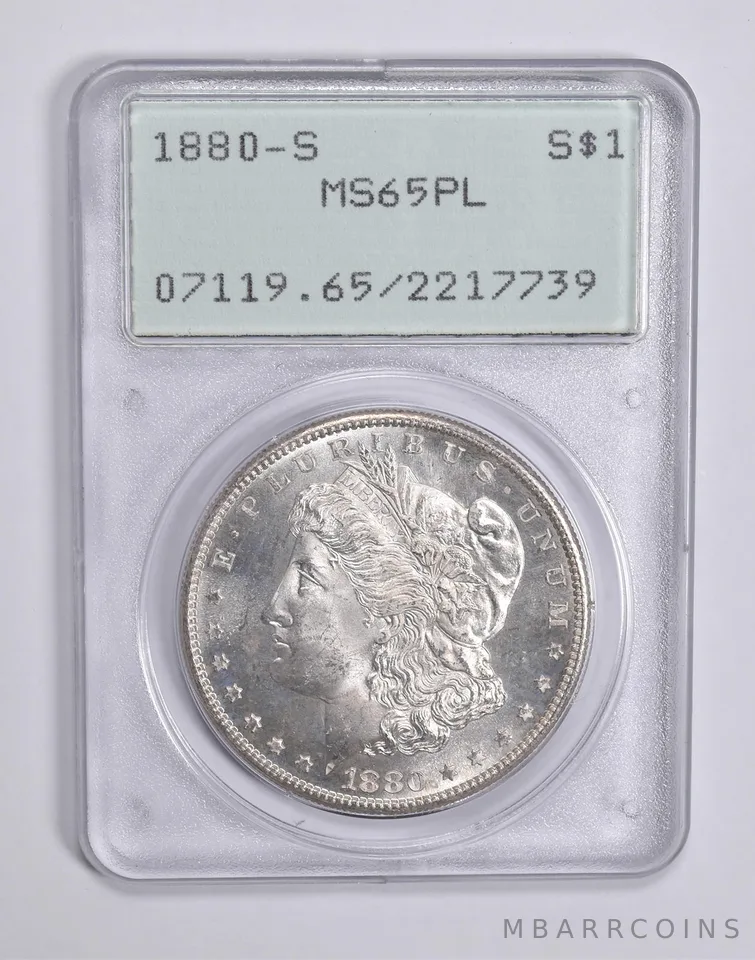 MS65 PL 1880-S Morgan Silver Dollar PCGS Rattler Upgrade? a0329