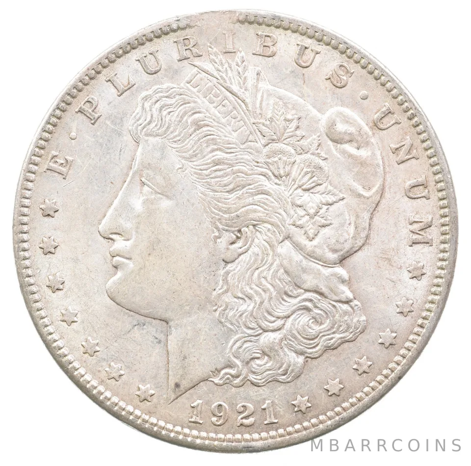 1921 Morgan Silver Dollar Clipped Planchet ERROR *6694
