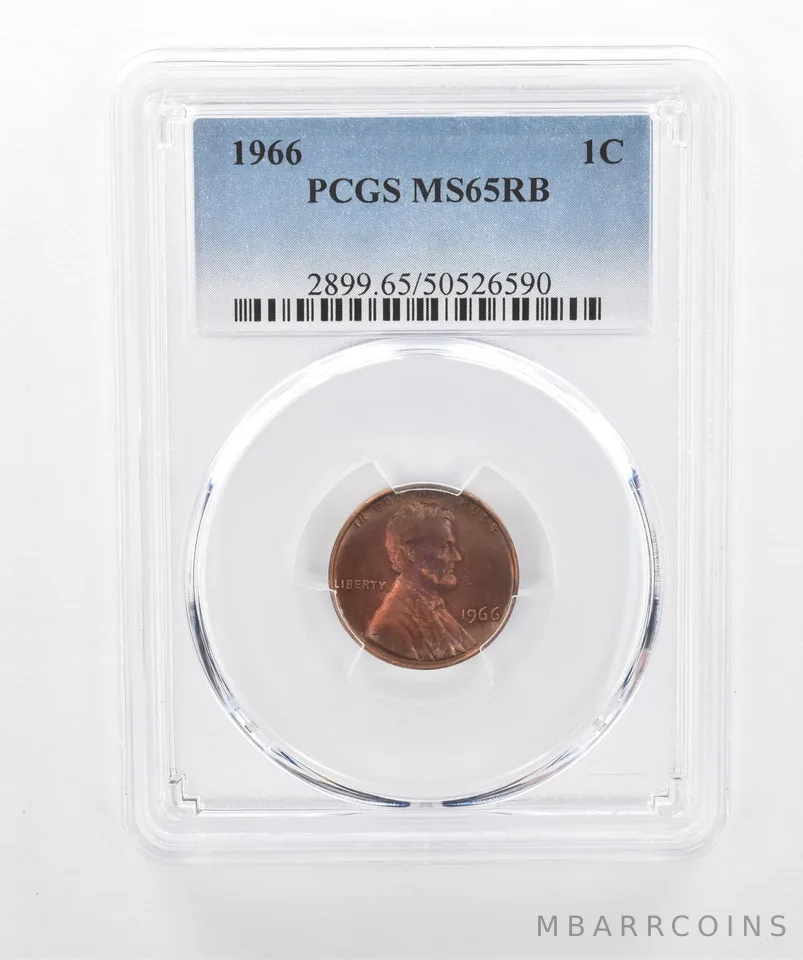1966 Lincoln Memorial Cent MS65 RB PCGS Beautiful Tone *3037