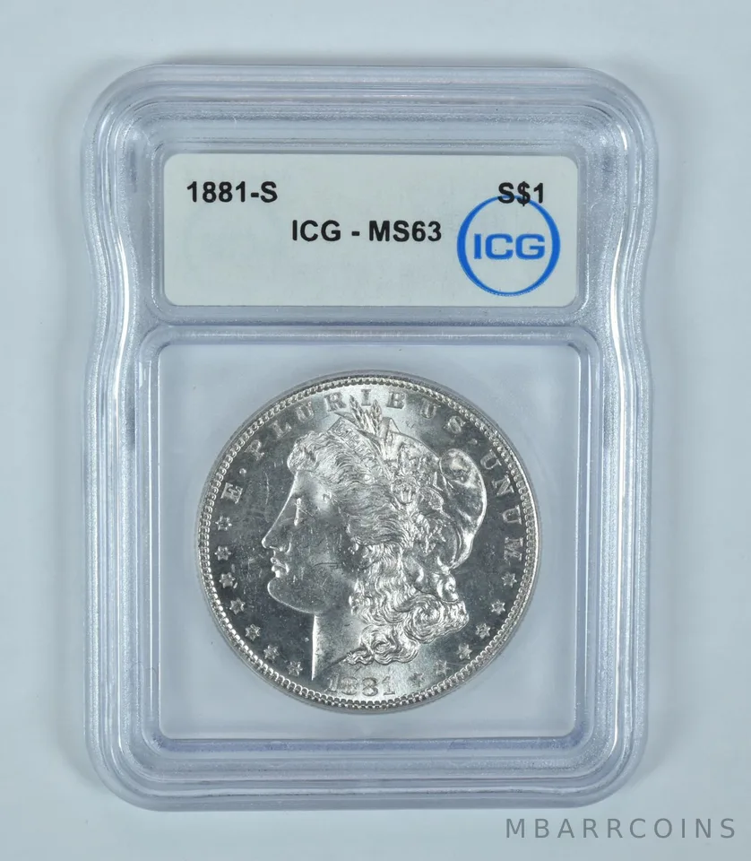 1881-S Morgan Silver Dollar MS63 ICG