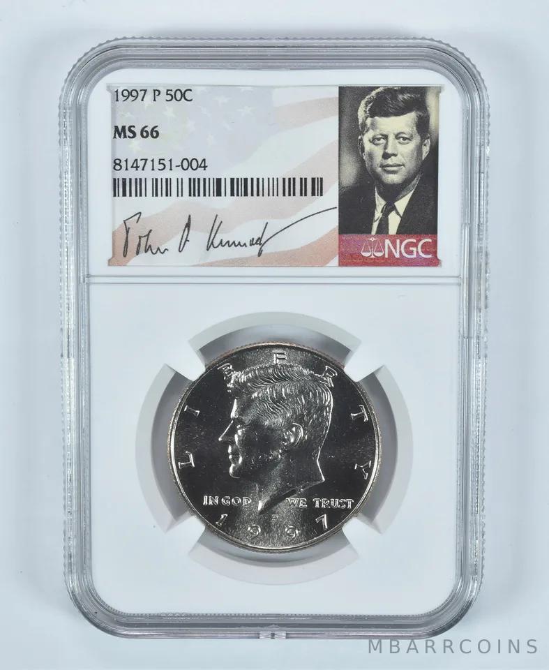 1997-P Kennedy Half Dollar MS66 NGC Special Label