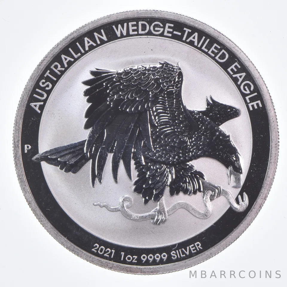 Better Date 2021 Australia $1 1 Oz. Silver Wedge-Tailed Eagle World Coin *739