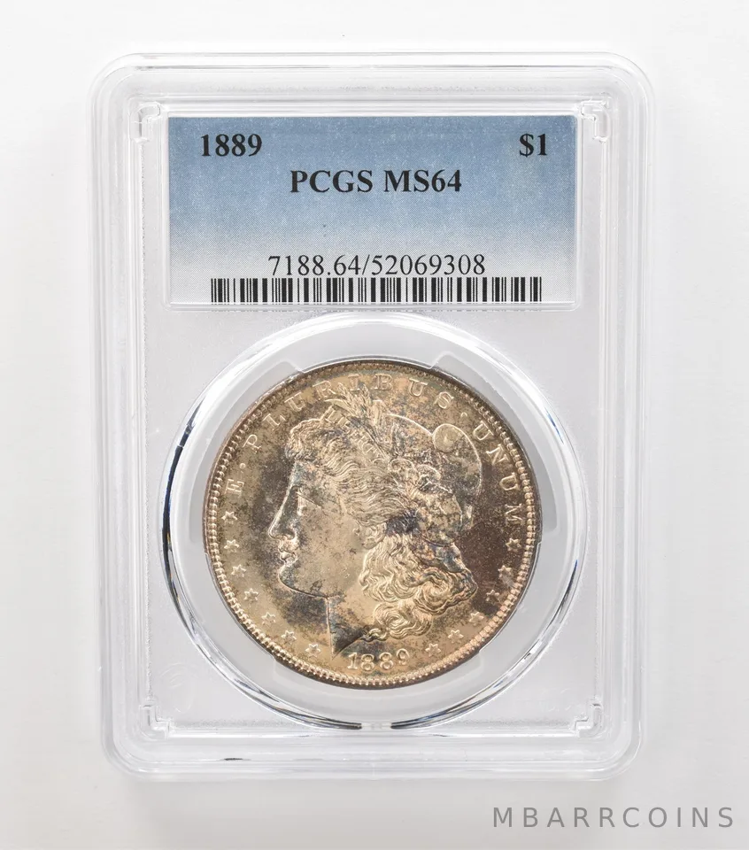 1889 Morgan Silver Dollar MS64 PCGS Beautiful Tone a6920