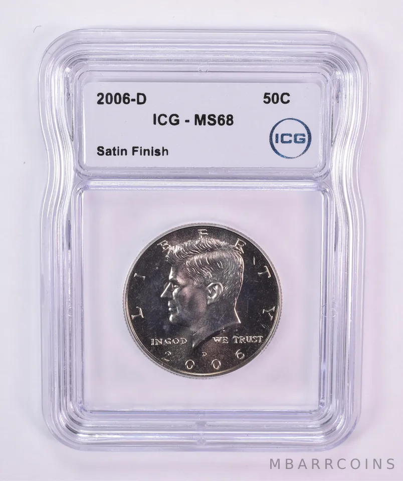 2006-D Kennedy Half Dollar Satin Finish MS68 ICG