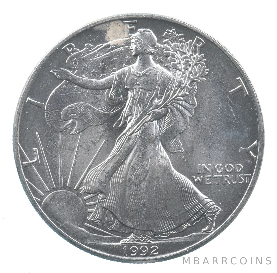 Better Date 1992 American Silver Eagle 1 Troy Oz .999 Fine Silver *914