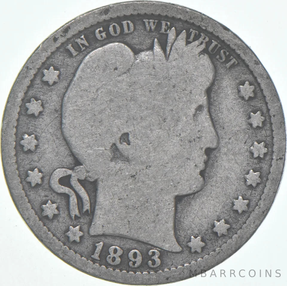 1893 Barber Quarter Average Circ