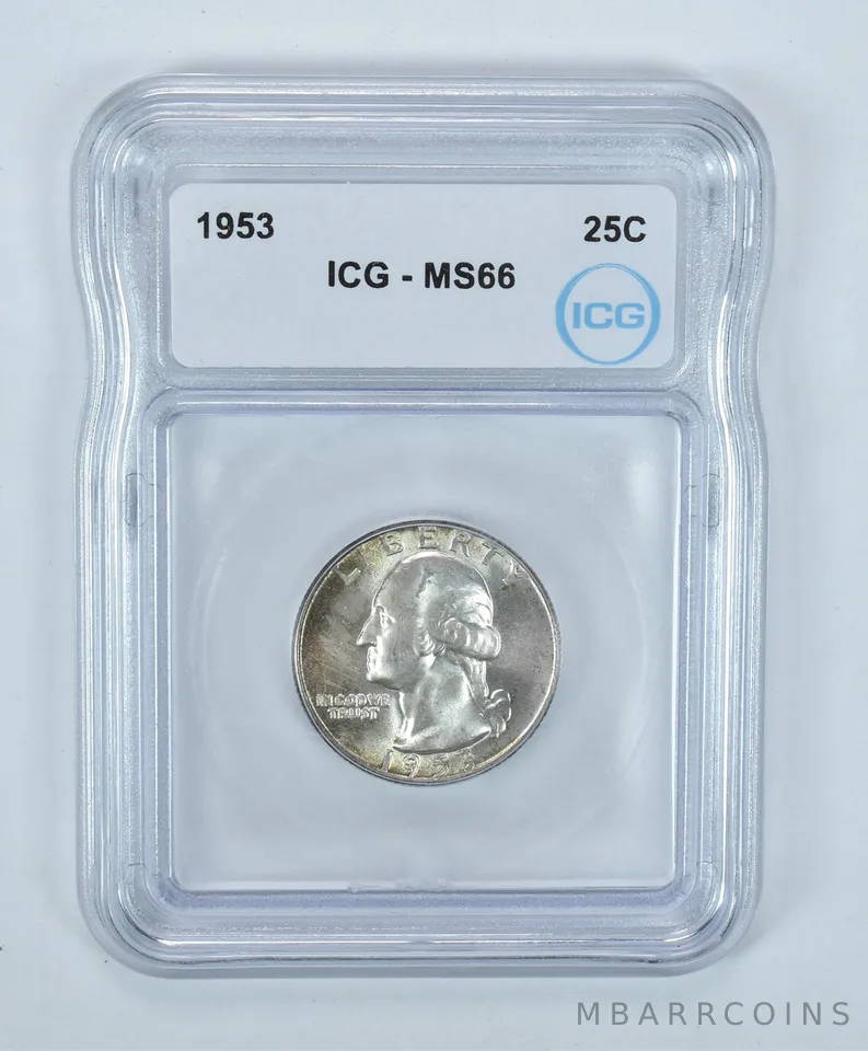1953 Washington Quarter MS66 ICG