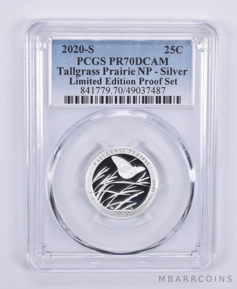 2020-S Quarter Silver Tallgrass Prairie Limited Edition Set PR70 PCGS