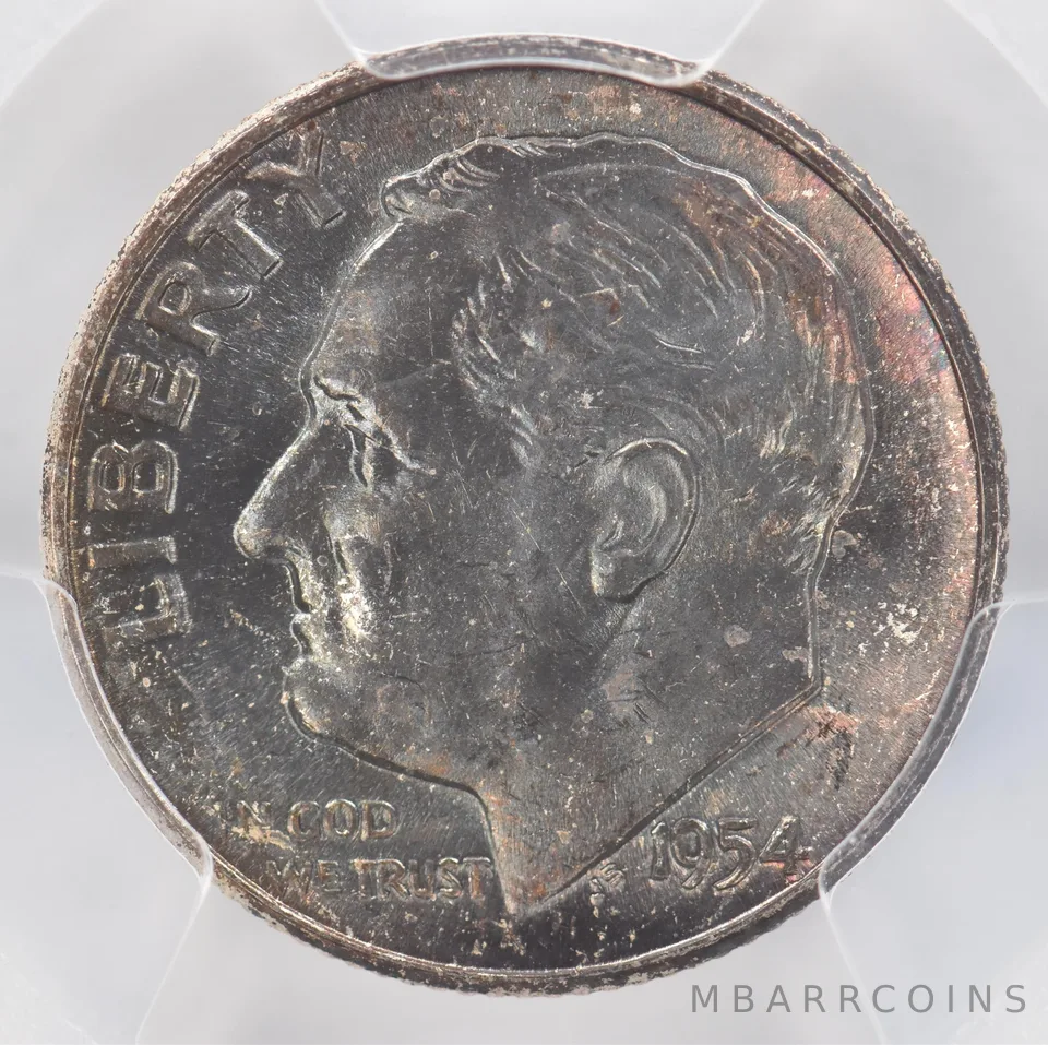 1954 Roosevelt Dime MS64 PCGS Beautiful Tone *0907