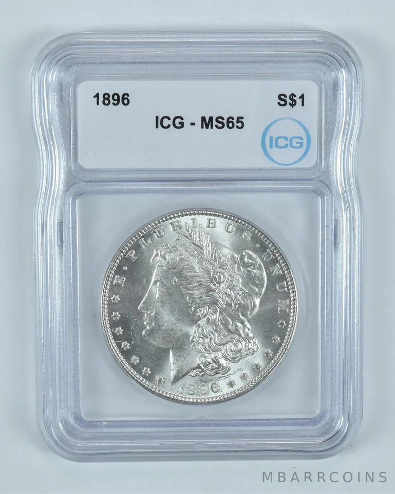 1896 Morgan Silver Dollar MS65 ICG