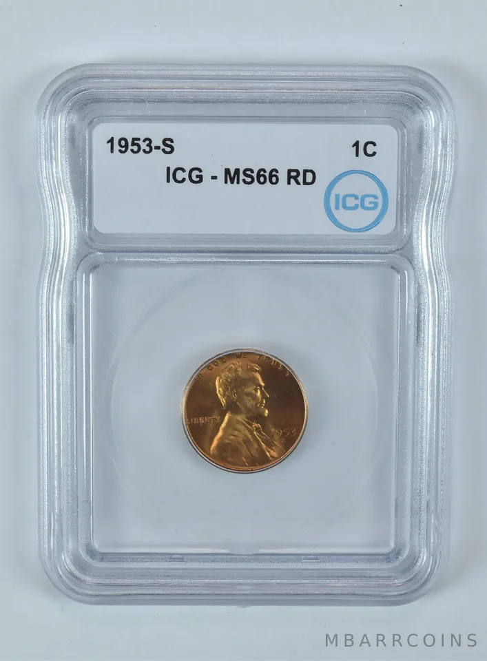 1953-S Lincoln Wheat Cent MS66 RD ICG
