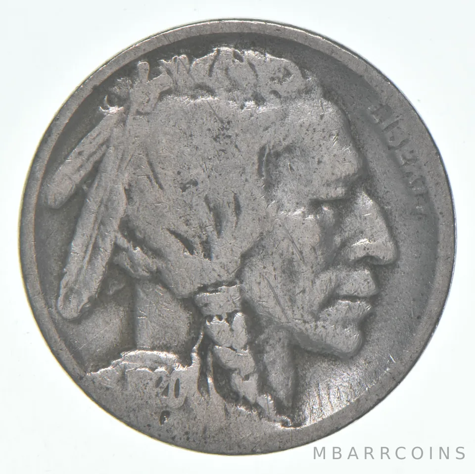 1920-D Indian Head Buffalo Nickel Average Circ